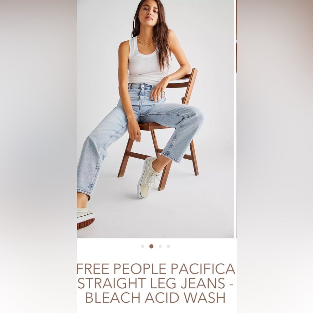 We The Free Pacifica High Rise Straight Leg jeans New with tags